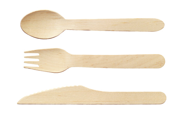 Wooden Cutlery Set (Spoon, Fork, Knife) (1000 Piece Set)