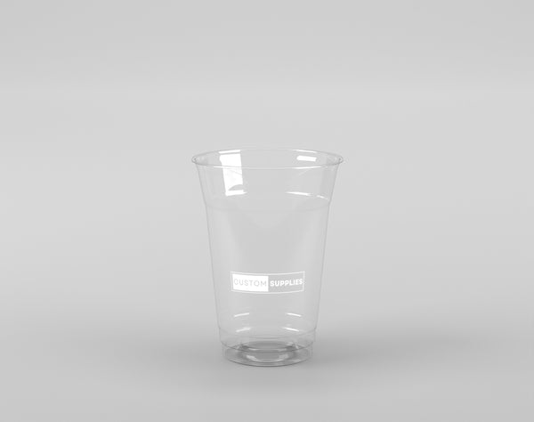 Full Custom Print PET Plastic Cups & Flat Lids